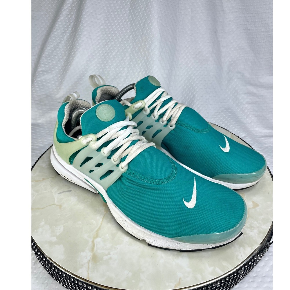 Nike Air Presto Running Shoes Mens 10 Teal White Low Top Sporty Comfort Sneakers
